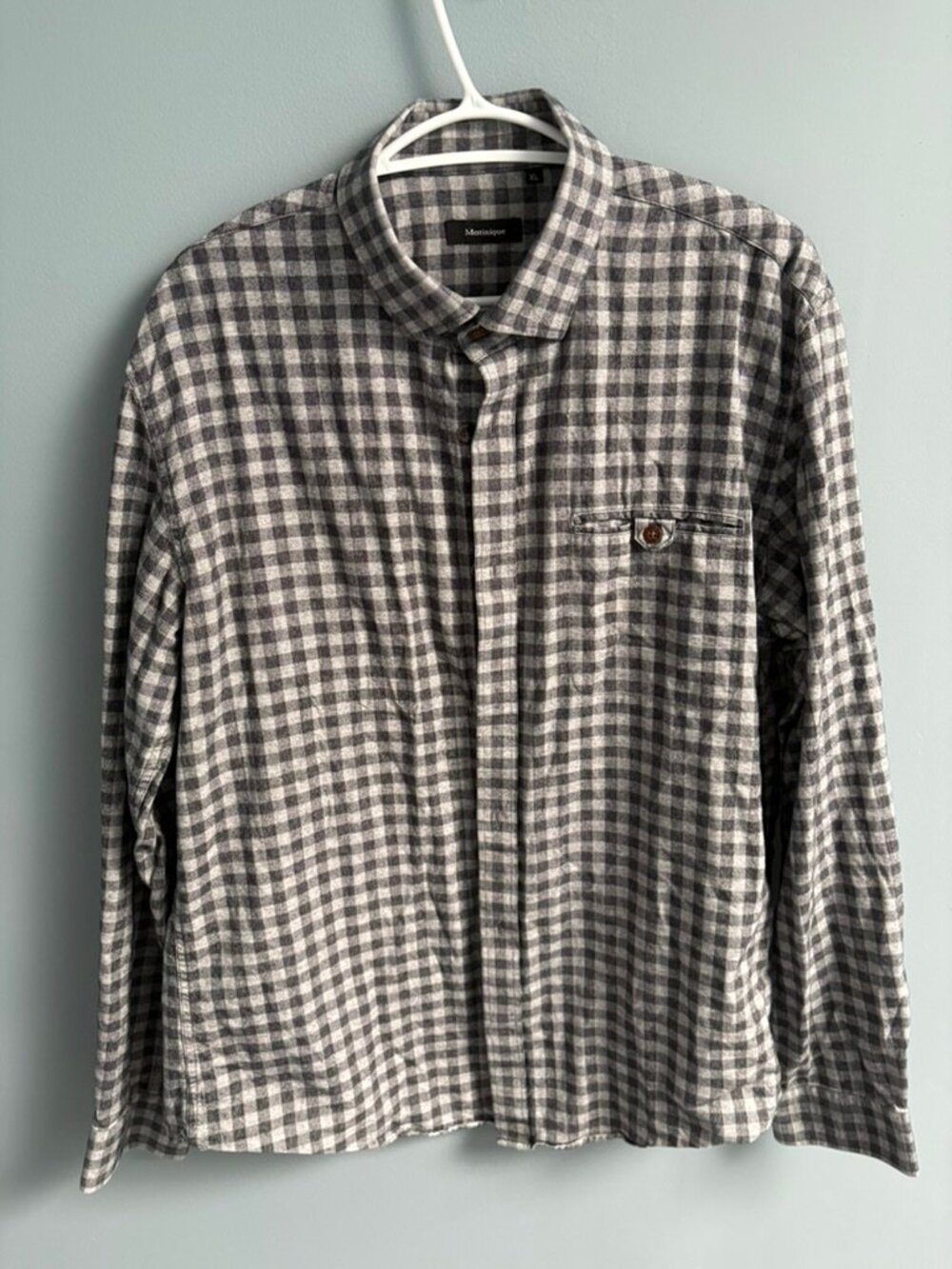 XL Black and Grey Plaid Matinique Shirt